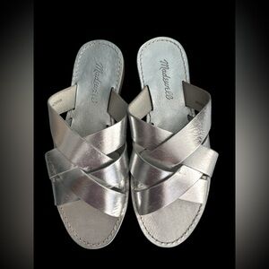 ✨ NEW - Madewell Leather Upper Boardwalk Crisscross Slide Sandals – Size 7 ✨